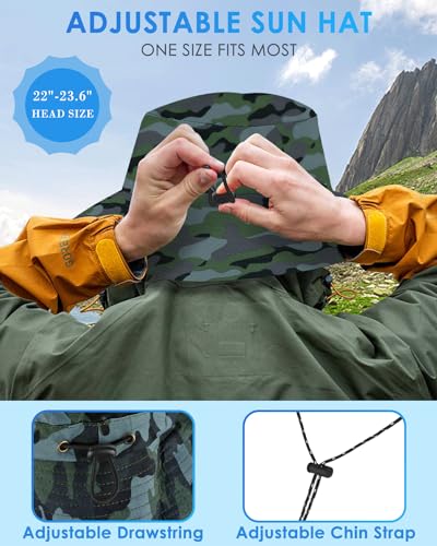 Foldable Camouflage Bucket Hat - UPF 50+ Sun Protection