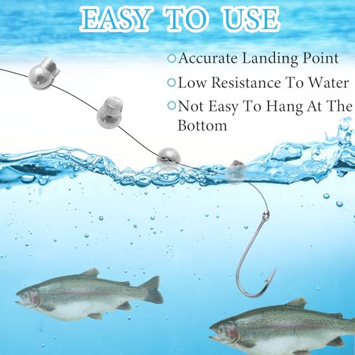 120pcs Lead Split Shot Fishing Sinkers - Assorted Weights Set