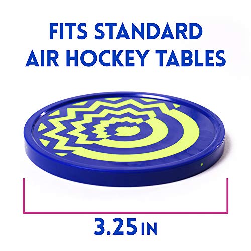 Two-Tone Air Hockey Pucks - 3.25-inch Wear-Proof Molded Discs (2-Pack)