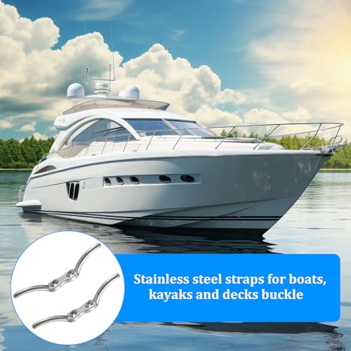 4 Inch Stainless Steel Dock Cleats - Heavy Duty Marine Hardware (2 Pcs)