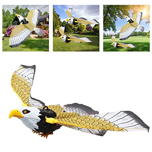 Hanging Flying Bird Scarer Decoy with Music - Rose