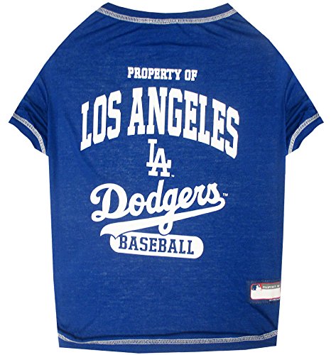 MLB LA Dodgers Dog T-Shirt - Comfortable Cotton Tee for Pets