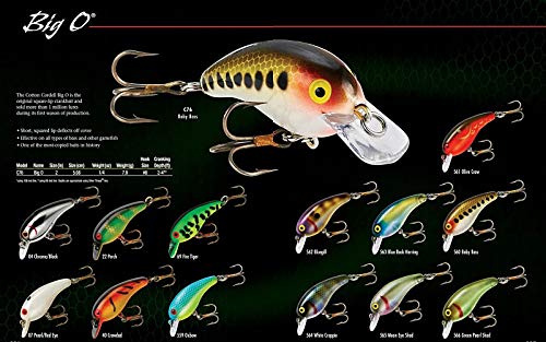 Big O Square-Lip Crankbait Fishing Lure - 2" Chrome Black Back