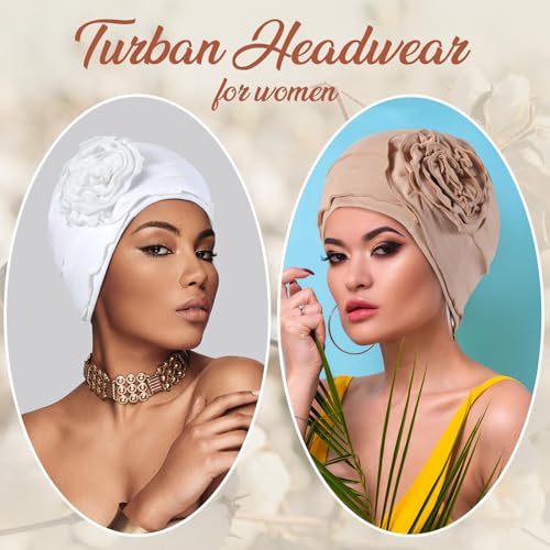 JenPen 6 Pack Cotton Chemo Headwear for Women Turban Beanie - Classic Color