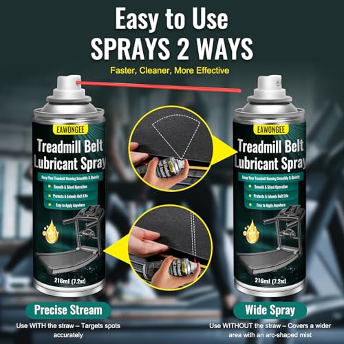 Treadmill Lubricant Spray 7.2oz - Precision Applicator, No Disassembly Needed, 1 Pack