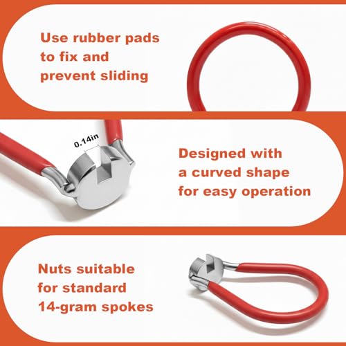 Bike Spoke Adjustment Wrench Set - 6-in-1 Tool for Wheel Repair