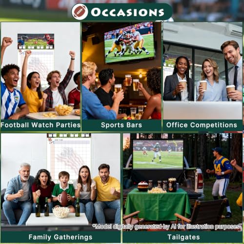 Football Squares Board - Extra-Large 19"x28" Game Poster