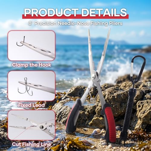 Stainless Steel Fishing Pliers with Ergonomic Handle