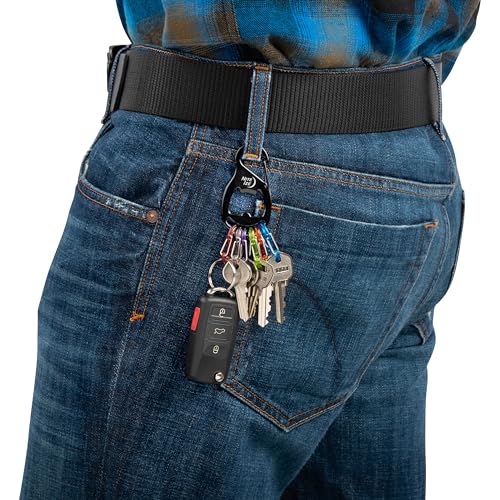 Stainless Steel Key Holder with Colorful S-Biners - Keychain Organizer