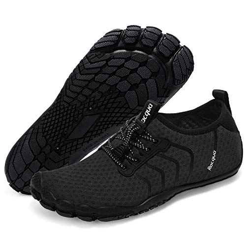 Quick Dry Barefoot Water Shoes for Beach Sports - Black (Wz111)
