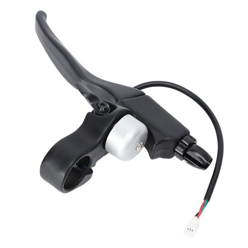 Luatoxry Brake Handle for Scooter, Aluminum Alloy Scooter Brake Handle Replacement, Non Slip E Scooter Lever with Bell, Black Brake Lever Replacement with Ergonomic Design, 1Pcs