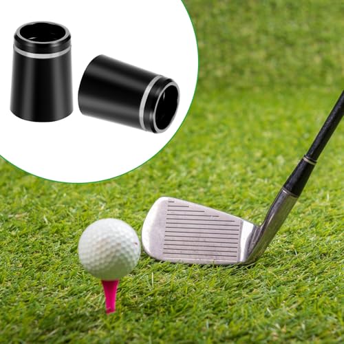 Golf Ferrules - 12 Pcs Black 0.335 Inch Tip with Silver Ring