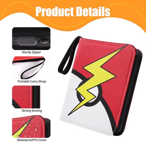 Portable Trading Card Binder with Zipper Closure - 50 Pages