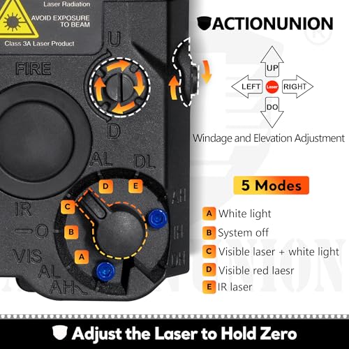 Airsoft PEQ-15 Laser and Light Combo - Black with Pressure Switch