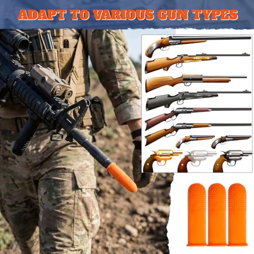 Rifle Muzzle Covers - 80 Pcs Latex Muzzle Protection - Orange