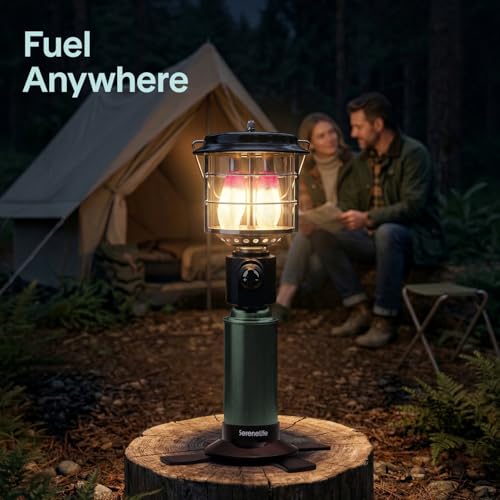 SereneLife 1500 Lumen Camping Lantern with Adjustable Brightness, Easy Ignition