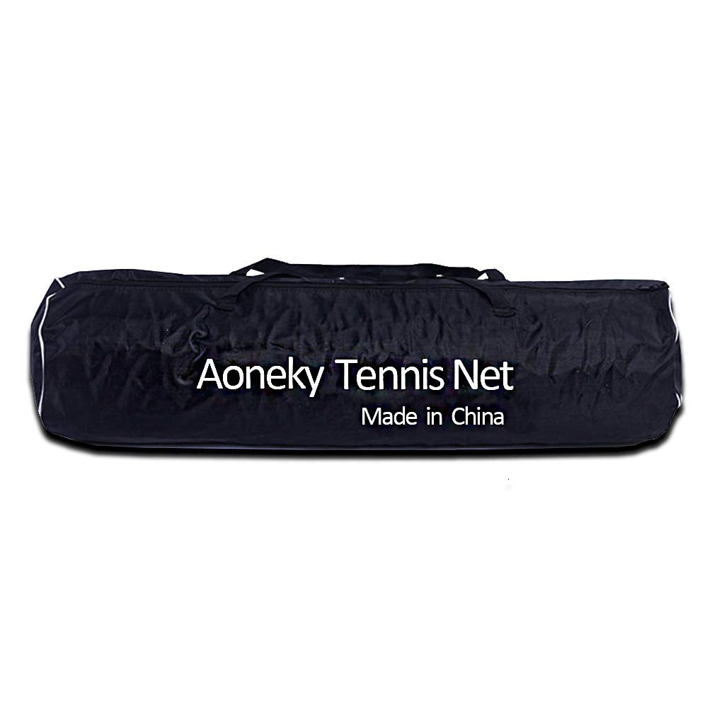 Aoneky Professional Tennis Net 42 ft, Outdoor Replacement Net with 4mm Braided PE & 6mm Steel Cable, 800lbs Break Strength, Includes Carrying Bag, Lacing Rods, Center Strap