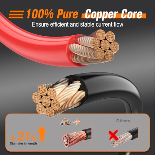 Heavy Duty Battery Cable Kit for Club Car Golf Carts, 7pcs 36-48V Copper Wiring Set