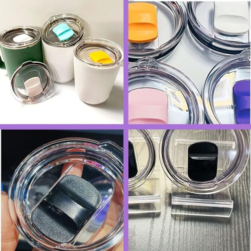 Magnetic Slider Replacement for Tumbler Lids - Black & Black