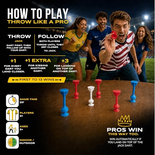 Suction Cup Darts Game - World Football Edition - USA