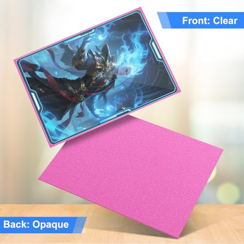 300 Pink Card Sleeves for Trading Cards – 66x91mm Durable Protectors