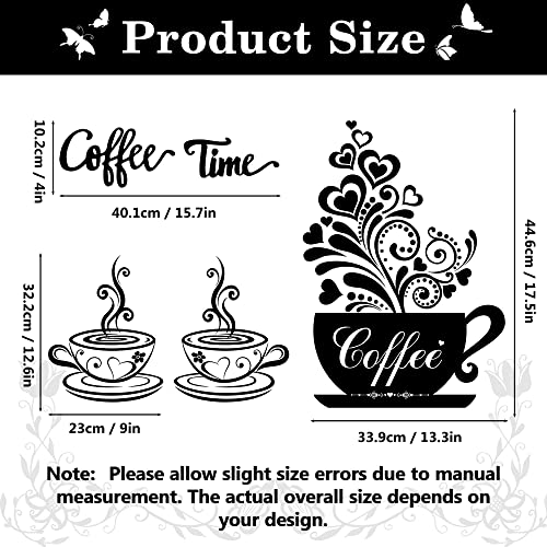 Coffee Wall Decals - Vinyl Stickers with Coffee Cup & Sayings