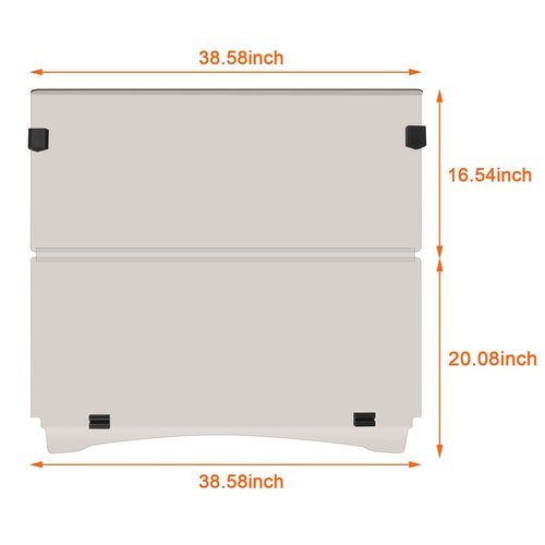 TechInovat Tinted/Smoke Golf Cart Windshield (2007-2016) for Yamaha G29 Drive Folding Down Gas or Electric Golf Cart