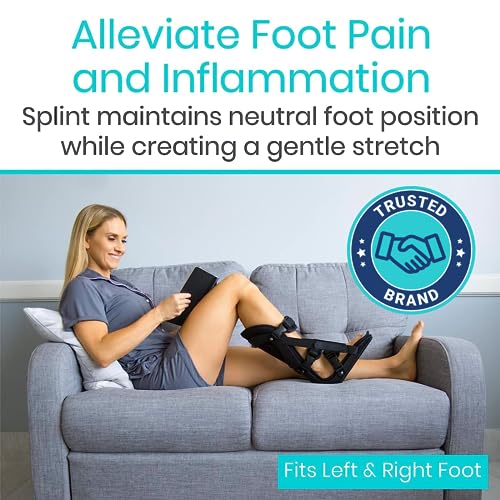 Vive Night Splint for Plantar Fasciitis, Large (Men 6.5-10.5 / Women 8-12) - Left/Right Foot, Adjustable Straps
