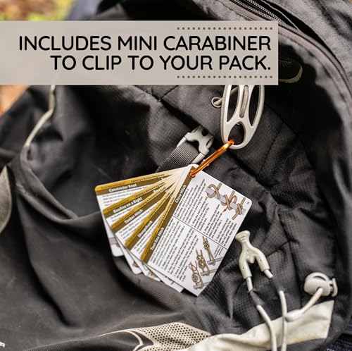 ReferenceReady Outdoor Knot Cards: 22 Knots – Camping, Backpacking,