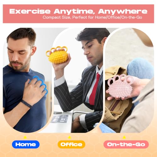 Hand Exercise Ball - Grip Strengthener & Stress Relief - Blue