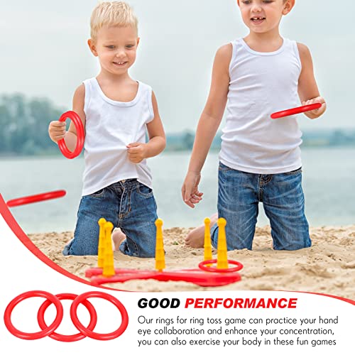12 Pcs Plastic Bottle Ring Toss Game Set - 2 Inch Carnival Party Props