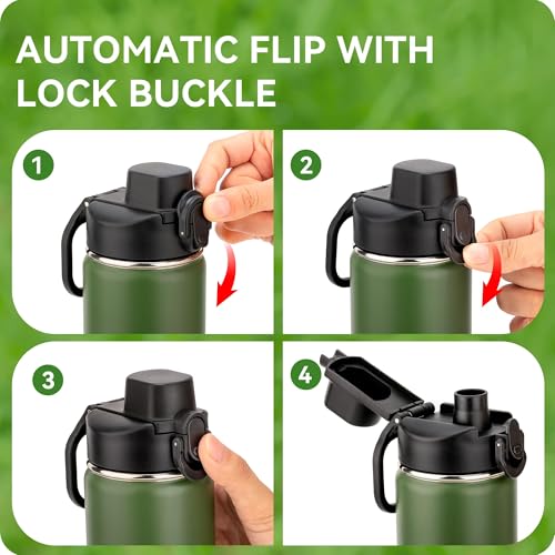 Auto Flip Lid for Hydro Flask Wide Mouth Bottles - 1 Pack