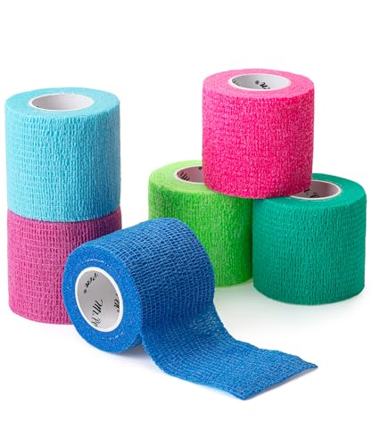 Self Adhesive Bandage Wrap - 2" x 5 Yards, 6 Pack - Citrus