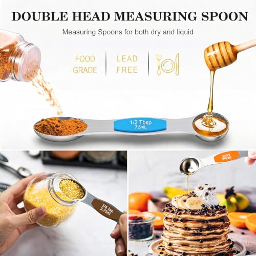 Wildone Multicolor Stainless Steel Measuring Cups & Spoons Set of 16