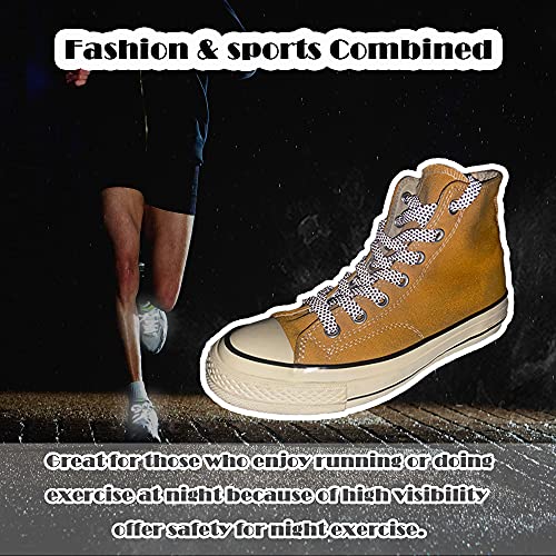 Reflective Flat Shoelaces for Sneakers - Purple 47in/120cm