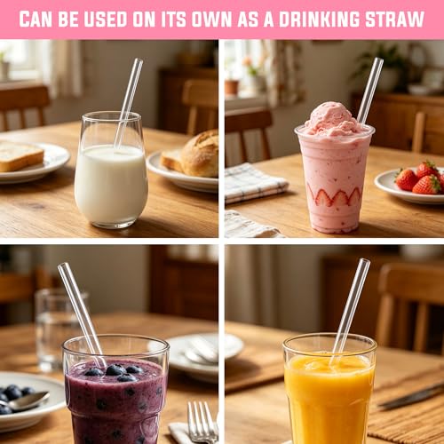Clear Replacement Straws for 32oz HydroJug - 6 Pack