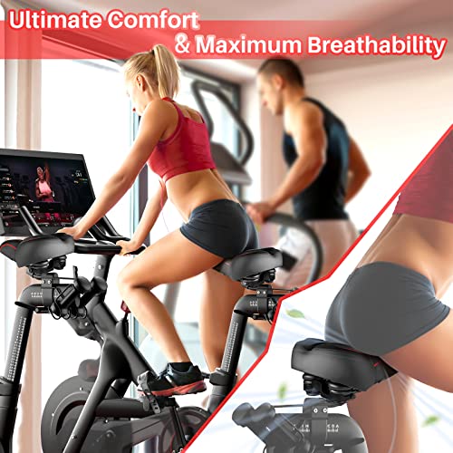 Oversized Bike Seat Cushion for Peloton & Exercise Bikes - Red
