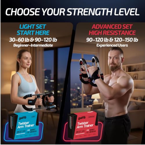 Twister Arm Trainer - Adjustable Chest Workout Equipment, Light Model 30-60 & 90-120 lbs