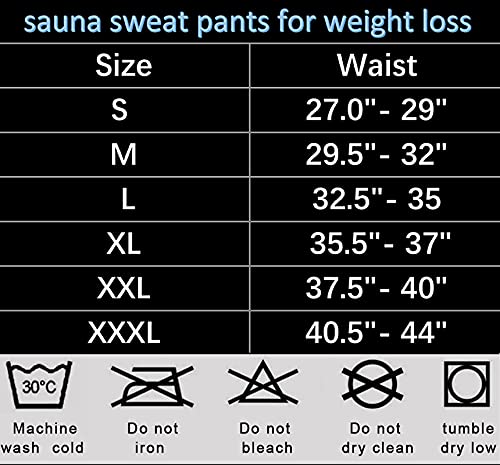 LMCOB Sauna Sweat Short Pants for Men Hot Thermo Sauna Leggings - Long Pants Silver Lining, Large