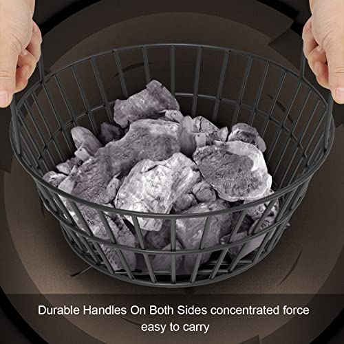 Porcelain Steel Charcoal Ash Basket for Large Big Green Egg & Kamado - AJinTeby