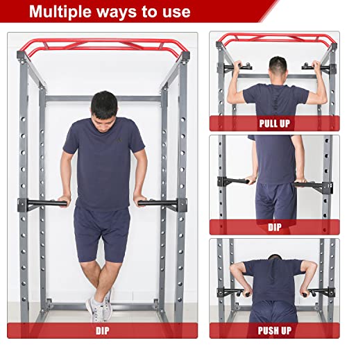 Dip Bar Attachments for 2" x 2" Power Rack - Narrow & Wide Grips