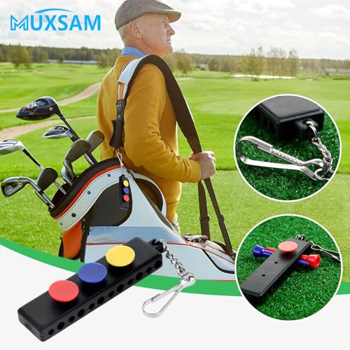 Golf Tee Holder with Keychain - Black, 12 Tees & 3 Ball Markers