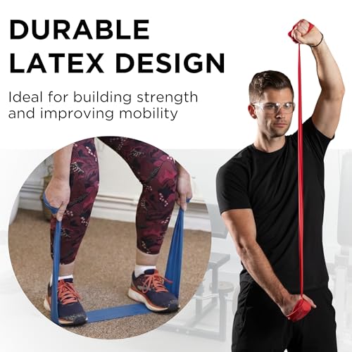 Professional Resistance Band Set - 7 Color 6 Ft Bands for Exercise