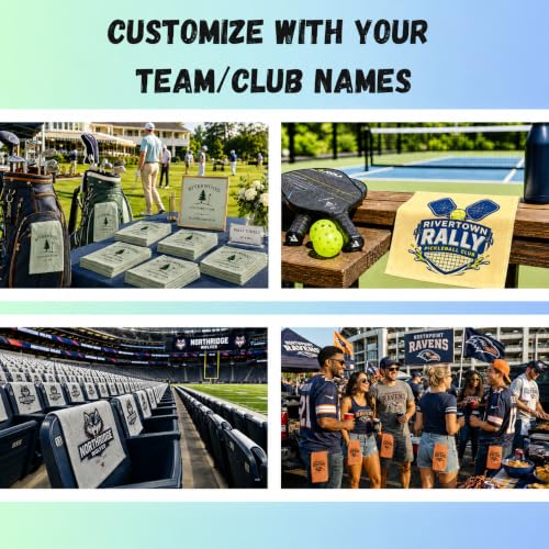 Customizable Rally Towels - 5 Pack Microfiber Game Day Towels