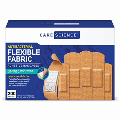 Flexible Fabric Adhesive Bandages - 200 Count Assorted Sizes