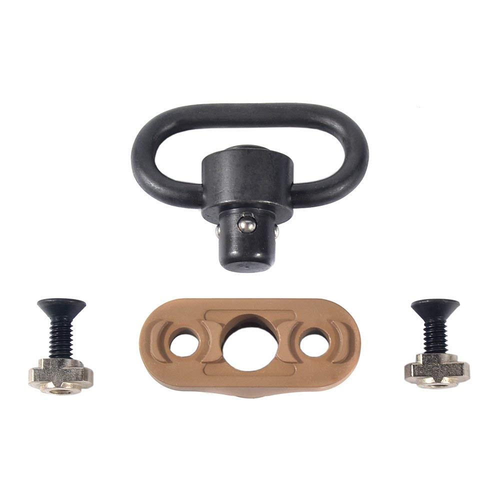 JIALITTE Mount Standard QD Swivel 1.25 Inch Adapter for Mlok Rail System (Sand)
