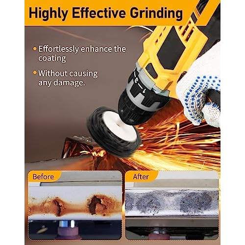 Paint Stripper Discs, 2" Effective Paint Remover for Metal, 5 PCS Quick Change Paint Eater with 1/4" Hex Shank, for Grinding Wood, Metal, Plastic and Fiberglass.