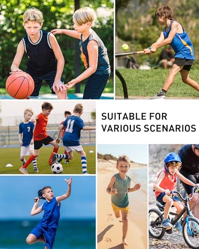 Boys Sleeveless Compression Shirt - Youth Athletic Tank Top - Black, Small