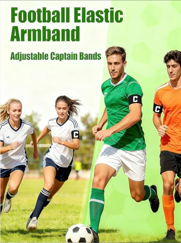 Captain's Armbands for Soccer & Rugby - Pack of 6 Black