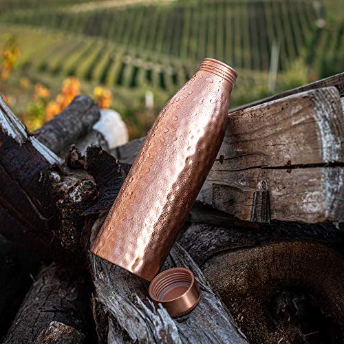 Kosdeg 24 oz Pure Copper Water Bottle | Ayurvedic Drinking Vessel